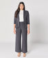 Grey Flared Formal Trouser